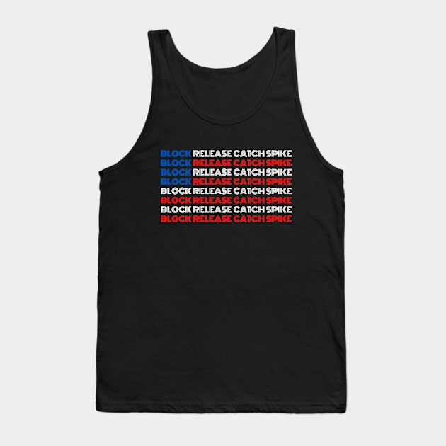 Block Release Catch Spike USA Flag Tank Top by Shirtz Tonight